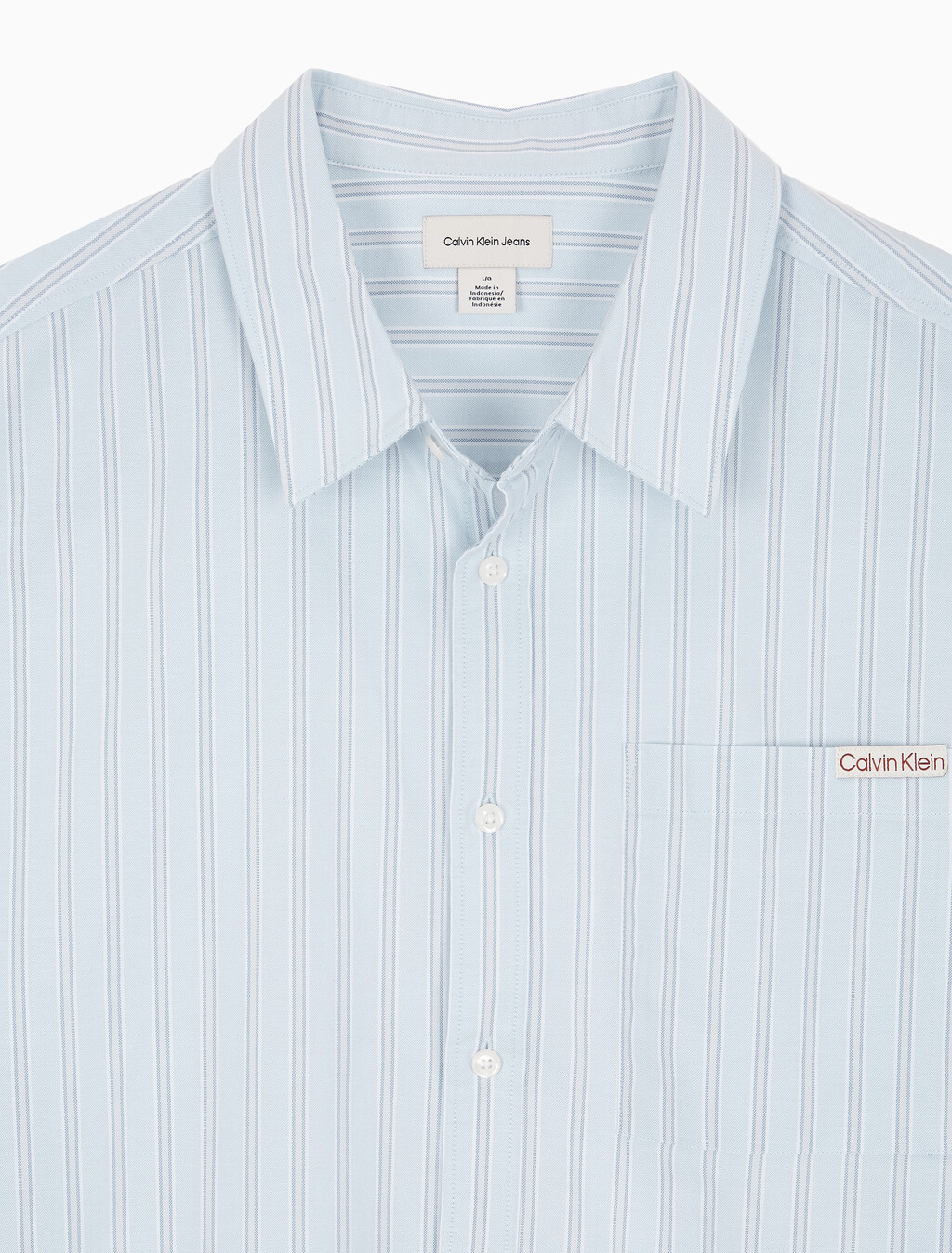Buy 남성 릴렉스핏 옥스포드 스트라이프 셔츠 in color LIGHT BLUE