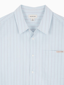Buy 남성 릴렉스핏 옥스포드 스트라이프 셔츠 in color LIGHT BLUE