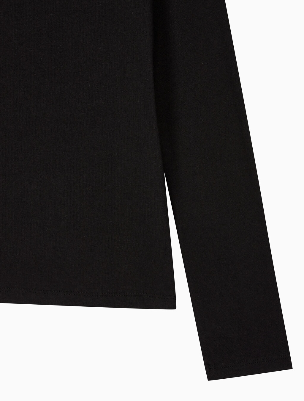 Buy 여성 L/S 스탠다드 로고 슬림 크루넥 티셔츠 in color BLACK