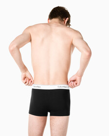 Buy 남성 모던 코튼 2PK 트렁크 in color BLACK