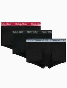 Buy 남성 CK 마이크로 플러스 로우 라이즈 드로즈 3PK in color BLACK