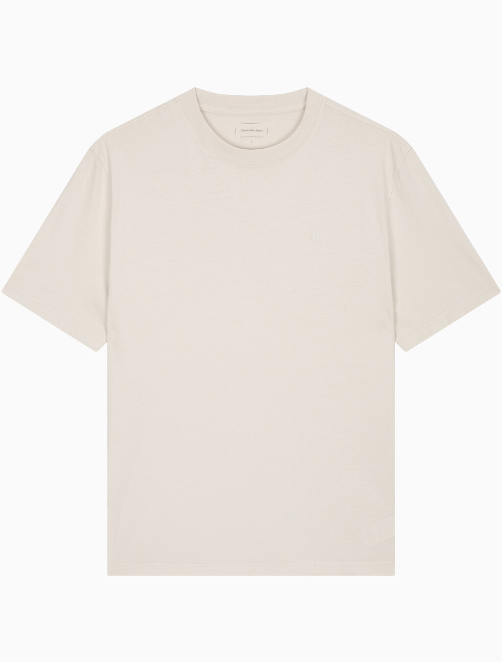 Buy 남성 오버핏 빈티지 워시 프린트 반팔 티셔츠 in color LIGHT BEIGE