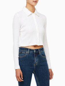 Buy 여성 폴로 립 슬립 탑 in color BRIGHT WHITE