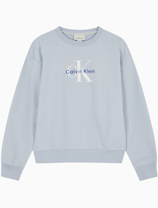 Buy 여성 모노로고 프렌치테리 릴렉스핏 스웻셔츠 in color LIGHT BLUE