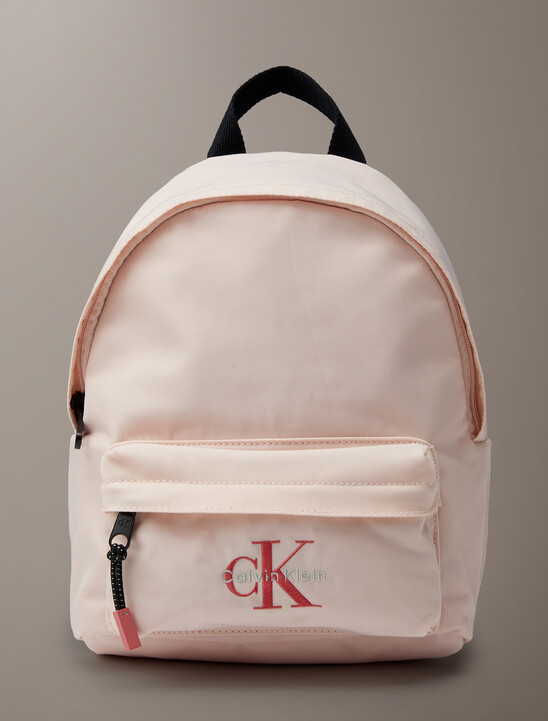 여성 볼드 로고 나일론 스몰 라운드 백팩