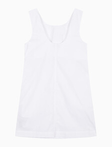 Buy 여성 포플린 슬리브리스 미니 드레스 in color BRILLIANT WHITE