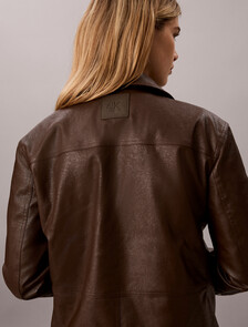 Buy 여성 폭스레더 모토 자켓 in color Brown