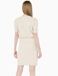 Buy 여성 벌룬 반팔 니트 탑 in color BLUR FLORAL_BLACK