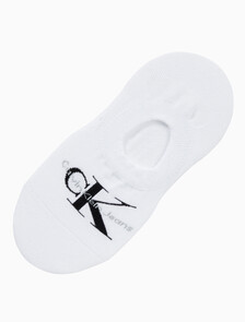 Buy 여성 콤드 코튼 모노그램 라이너 삭스 (화이트 1 PAIR) in color WHITE