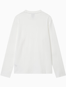 Buy 남성 클래식 핏 럭스 코튼 인터락 긴팔 티셔츠 in color BRIGHT WHITE