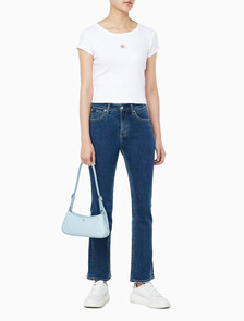 Buy 여성 하드웨어 모노그램 스몰 숄더 백 in color PALEST BLUE