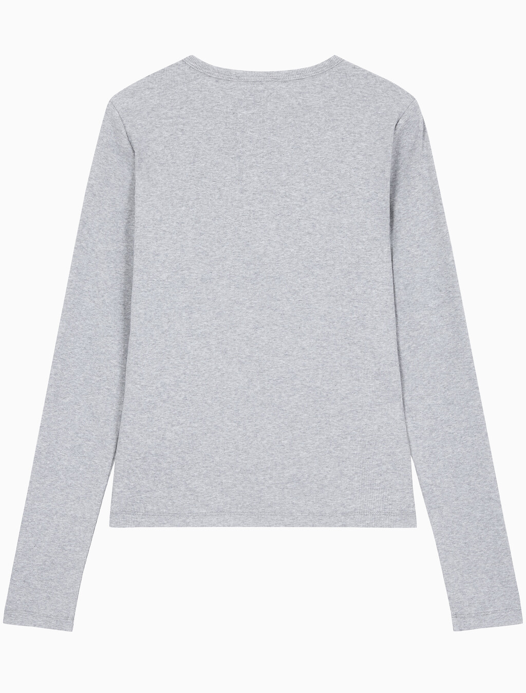 Buy 여성 모노그램 롱슬리브 헨리넥 티셔츠 in color HEROIC GREY HEATHER