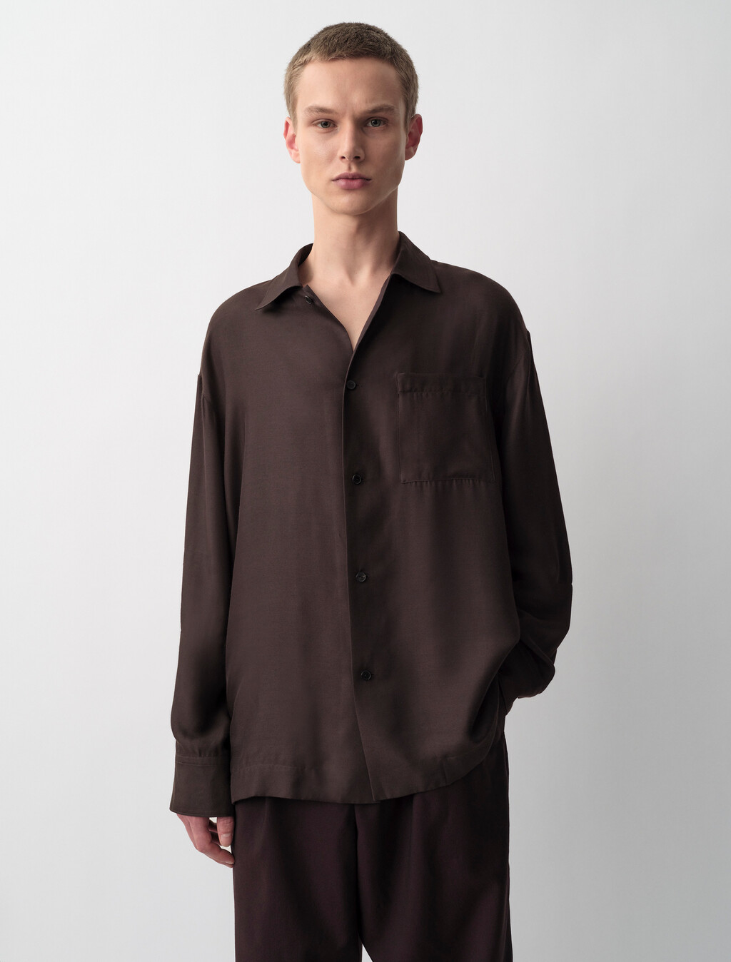 Buy ATLAS MENS WOVEN SHIRT in color DARK GREY