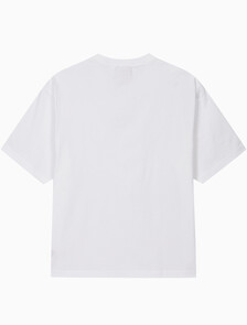 Buy 남성 릴렉스핏 CKJ 그래픽 반팔 티셔츠 in color BRILLIANT WHITE