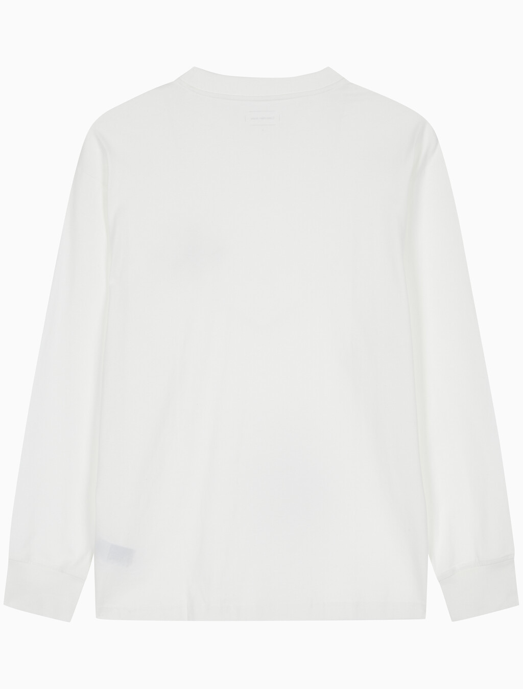 Buy 남녀공용 릴렉스핏 모노그램 로고 긴팔 티셔츠 in color BRIGHT WHITE