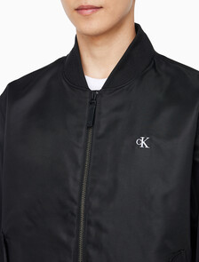 Buy 남성 나일론 보머자켓 in color BLACK