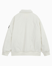 Buy 남성 리버서블 쉐르파 봄버 in color WHITE