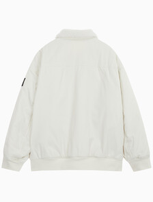 Buy 남성 리버서블 쉐르파 봄버 in color WHITE