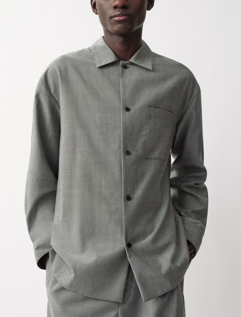 Buy ATLAS MENS WOVEN SHIRTING in color GREY