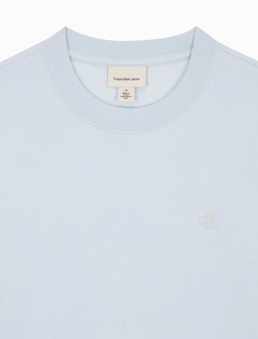 Buy 남성 이지핏 아카이브 로고 반팔 티셔츠 in color LIGHT BLUE