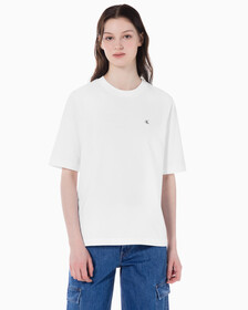 Buy 여성 릴렉스 로고 반팔 티셔츠 in color BRIGHT WHITE