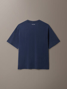 Buy 애시드 워시 그래픽 티 in color Navy