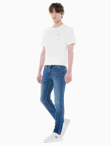Buy 남성 바디 테이퍼핏 다크블루 데님 in color BLUE BLACK HANGER LOOP