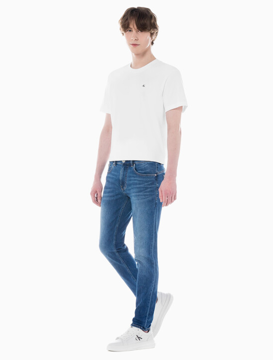 남성 바디 테이퍼핏 다크블루 데님
