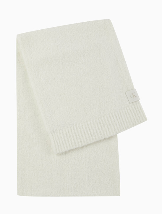 남녀공용 모노그램 패치 로고 부클 머플러