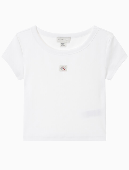 여성 우븐라벨 립 베이비 티