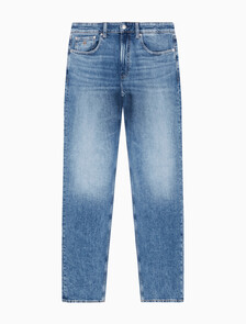 Buy 남성 어센틱 스트레이트핏 미드블루 이탈리안 데님 in color MID BLUE BACK EMBRO