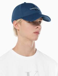 Buy 남녀공용 CKJ 모노그램 엠브로이더리 볼캡 in color NAVY