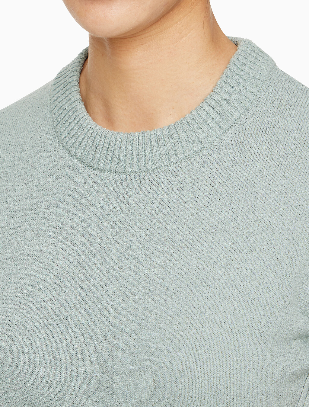 Buy 여성 크롭 반팔 스웨터 in color KHAKI GREY