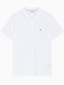Buy 남성 슬림핏 CK 로고 뱃지  폴로 티셔츠 in color BRIGHT WHITE