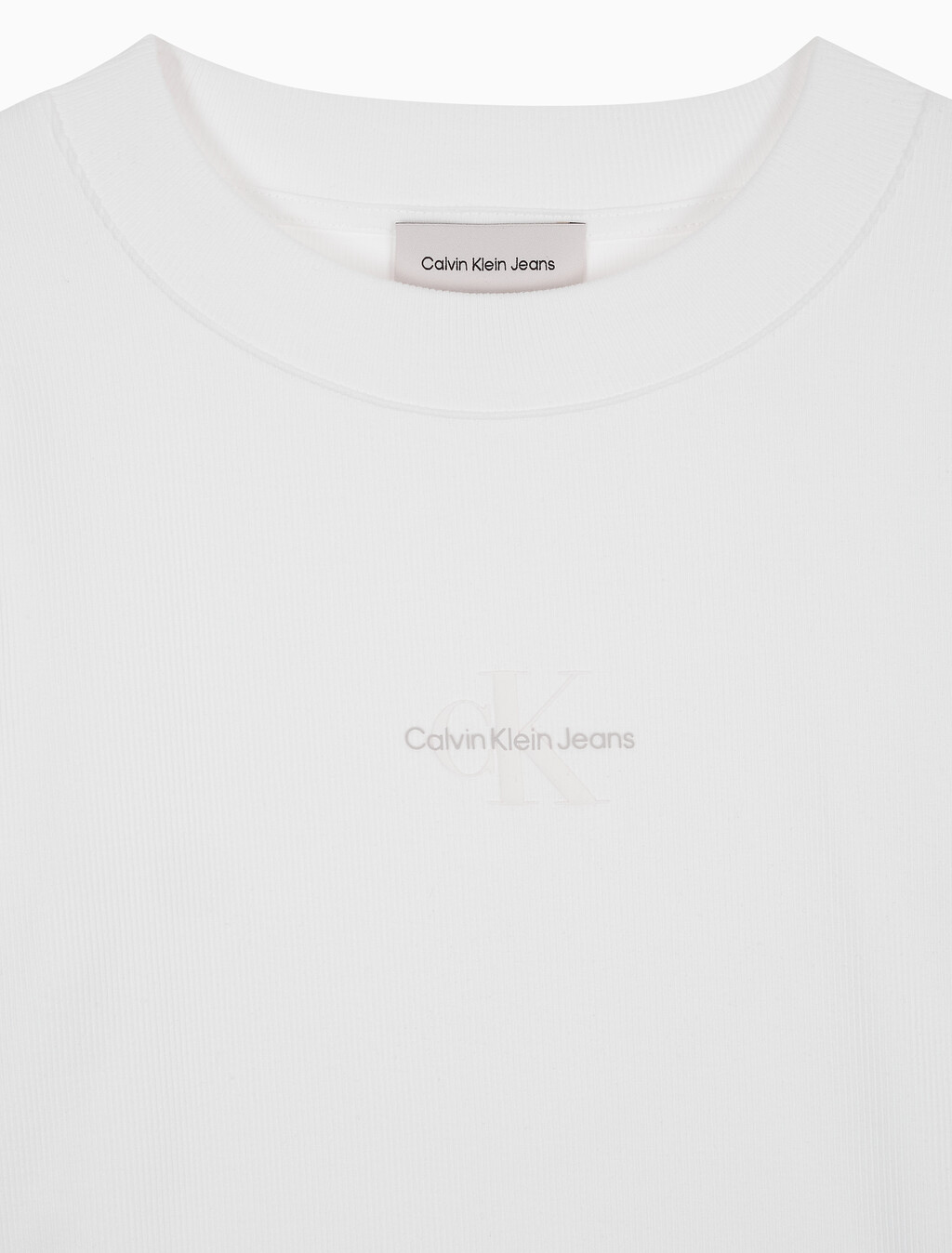 Buy 여성 롱슬리브 모노그램 베이비 티 in color BRIGHT WHITE