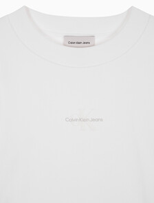 Buy 여성 롱슬리브 모노그램 베이비 티 in color BRIGHT WHITE