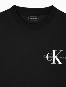 Buy 남녀공용 릴렉스핏 모노그램 로고 긴팔 티셔츠 in color CK BLACK