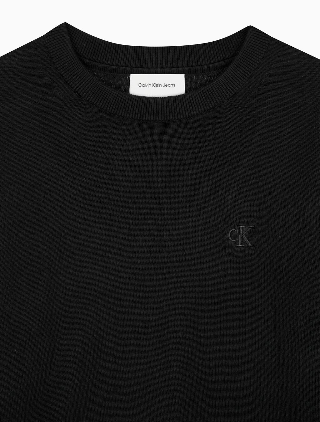 Buy 여성 크루넥 파인 스웨터 in color CK BLACK