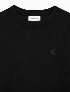 Buy 여성 크루넥 파인 스웨터 in color CK BLACK