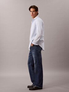 Buy 남성 90s 스트레이트 다크 블루 문 써모 데님 in color Denim Blue