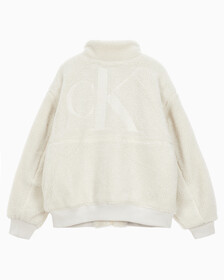 Buy 남성 오버사이즈핏 스탠드 카라 쉐르파 재킷 in color BLUR FLORAL_BLACK