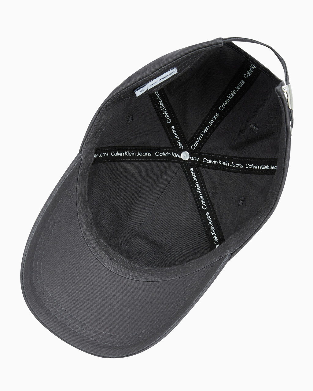 Buy 남녀공용 CKJ 모노그램 엠브로이더리 캡 in color CHARCOAL