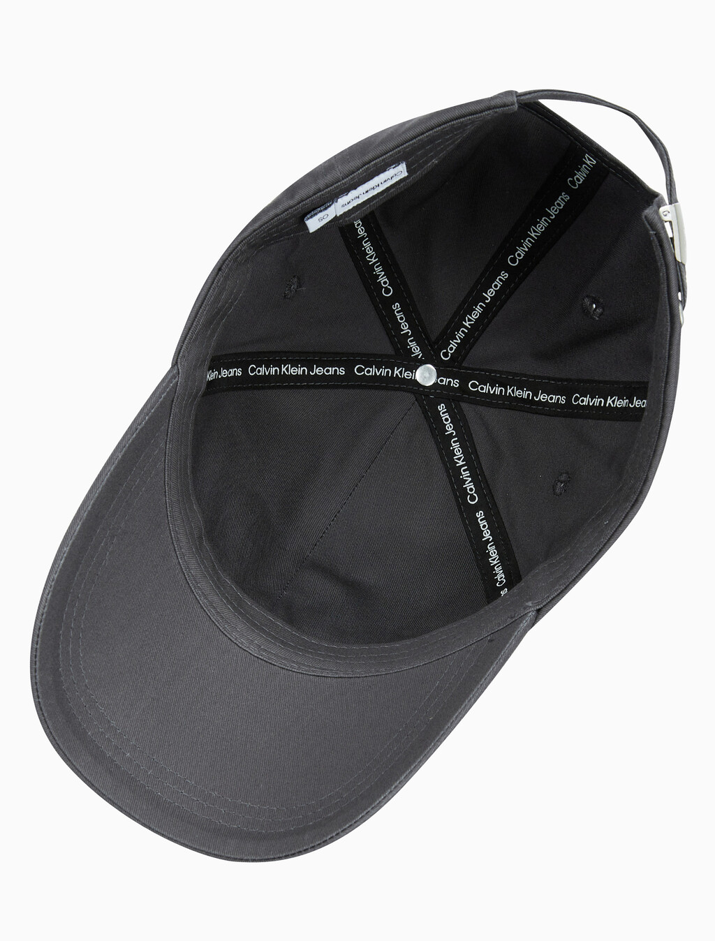Buy 남녀공용 CKJ 모노그램 엠브로이더리 캡 in color CHARCOAL