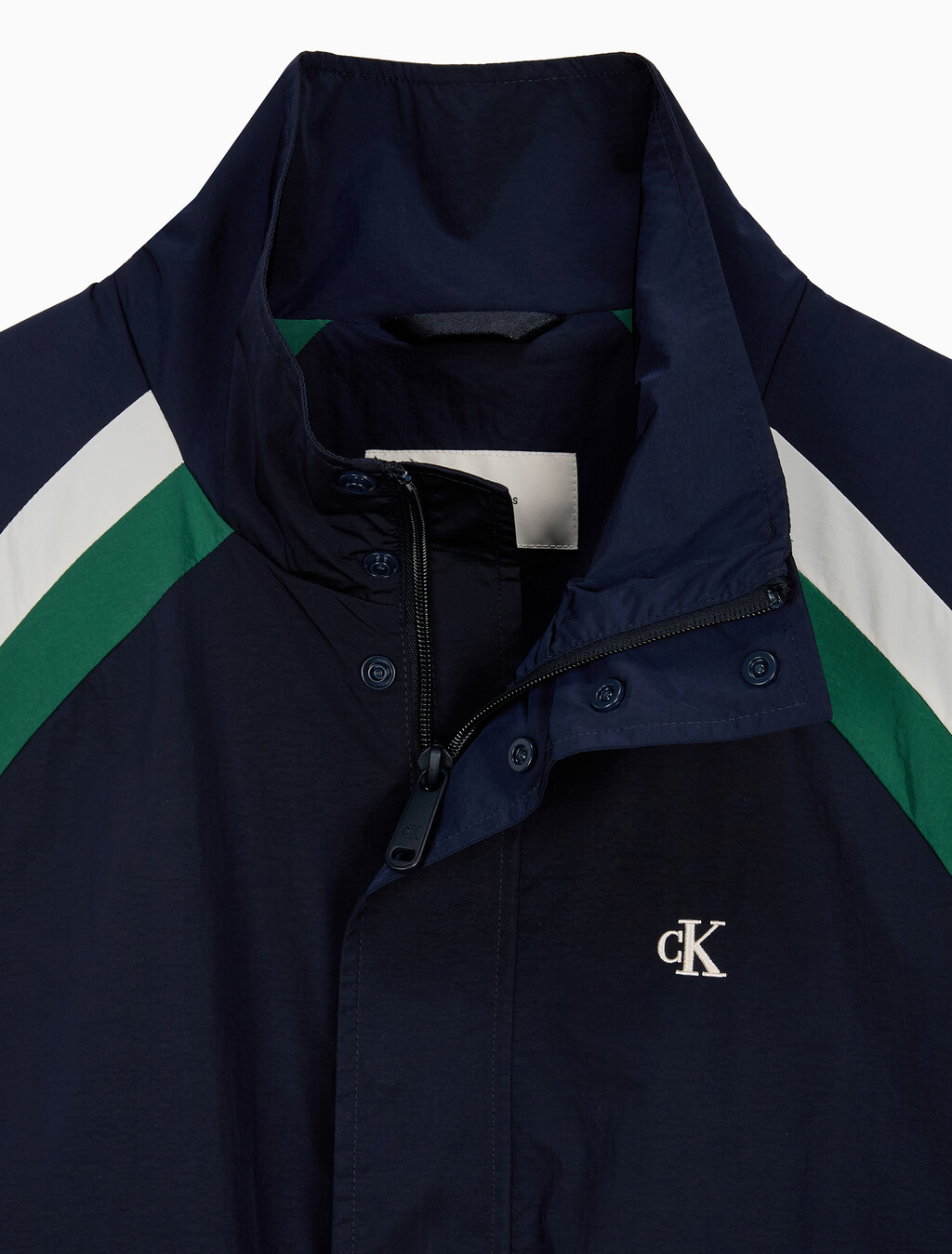 Buy 남성 나일론 컬러블록 트랙자켓 in color Black