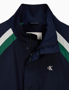 Buy 남성 나일론 컬러블록 트랙자켓 in color Black