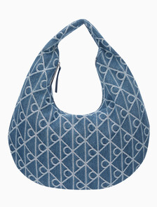 Buy 여성 엠블럼 데님 호보 백 in color Denim JQD Medium Wash