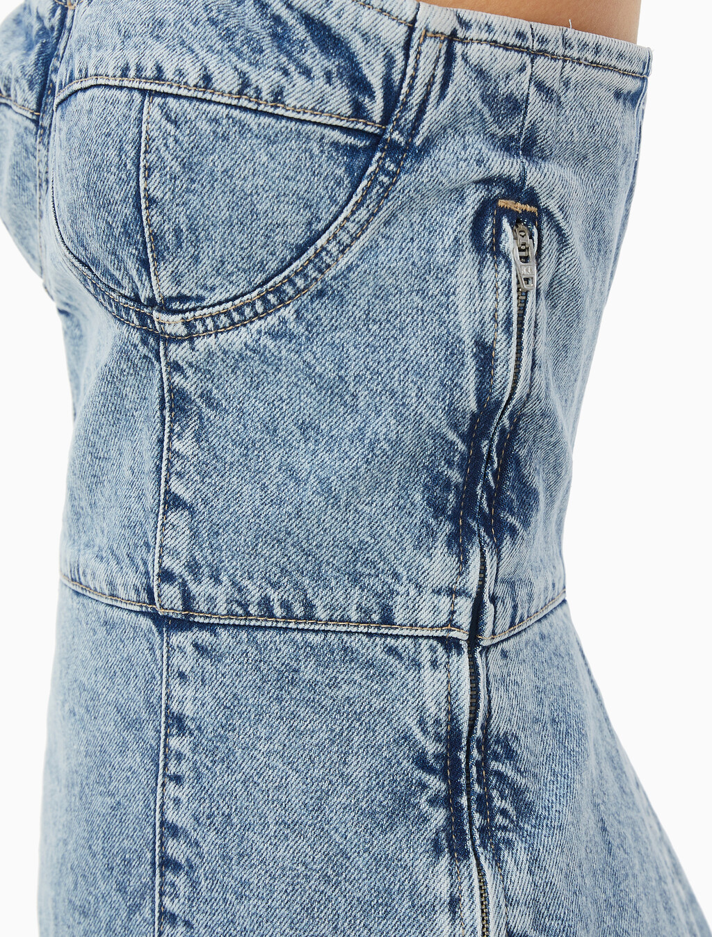 Buy 여성 코르셋 데님 드레스 in color CHALKY BLUE