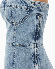 Buy 여성 코르셋 데님 드레스 in color 028A CHALKY BLU
