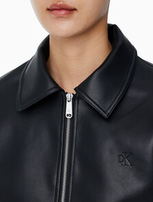 Buy 여성 폭스 레더 자켓 in color CK BLACK