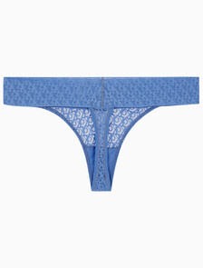 Buy 여성 CK 로고 레이스 트림 로우라이즈 T팬티 in color GLACIER